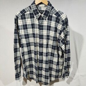 Eddie Bauer Mens Medium‎ Plaid Button Down Long Sleeve Casual Shirt Cotton